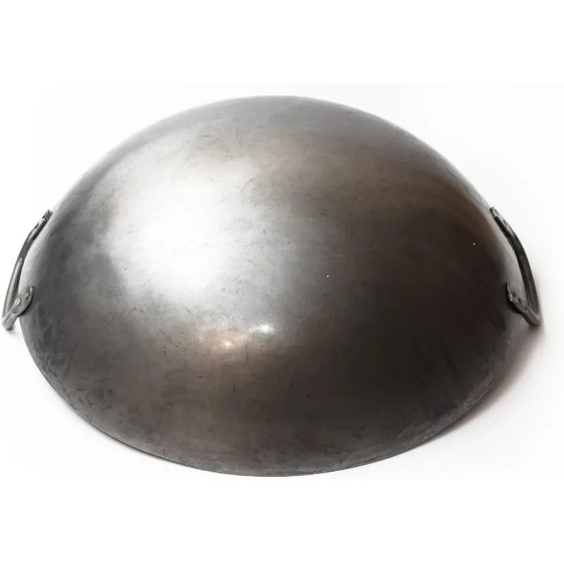 Hand Hammered Carbon Steel Wok (Round Bottom)