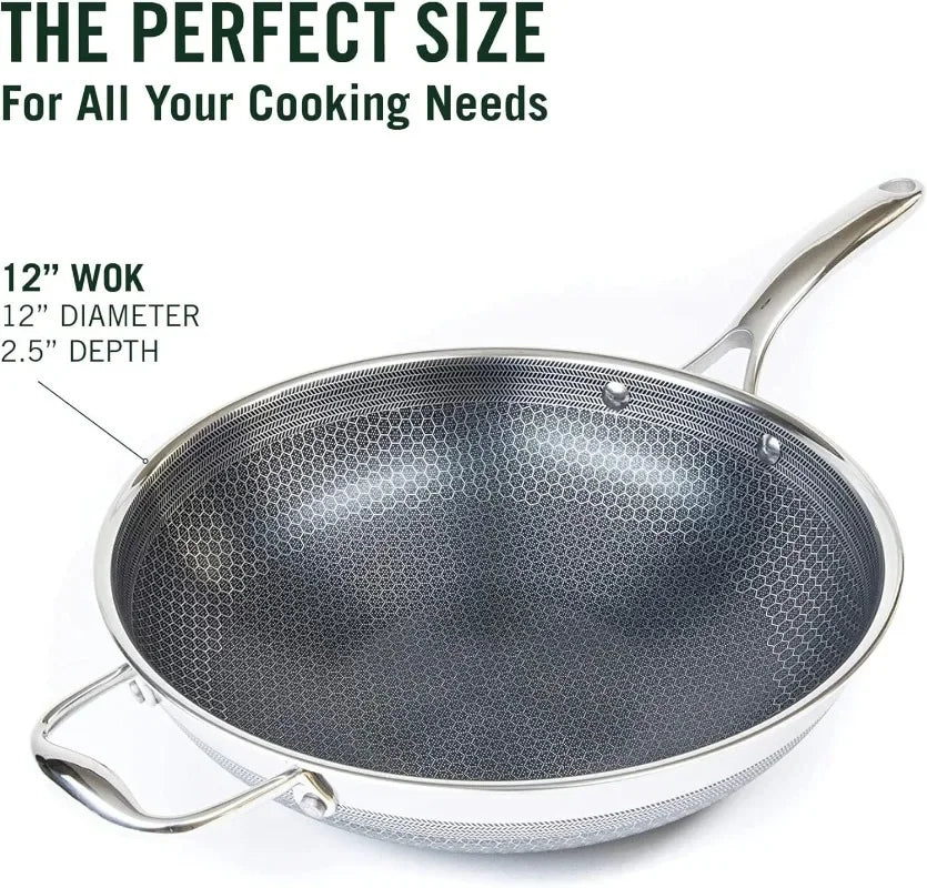 HexClad Hybrid Nonstick Wok