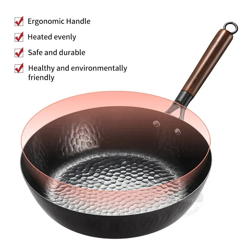 Pan Smokeless Fried Pan Cook Pots Kitchen Cookware