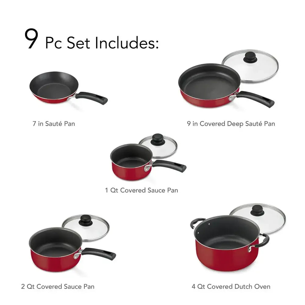 Tramontina  Non-Stick Cookware Set Red